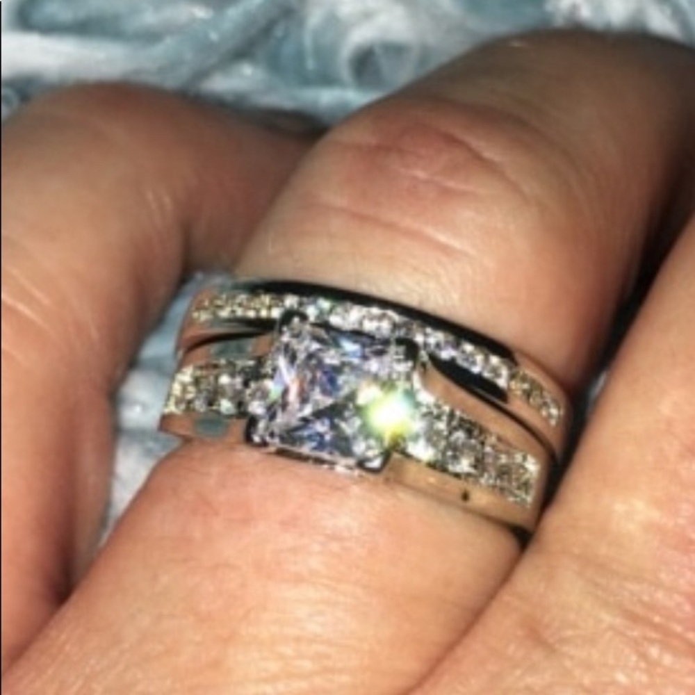 Platinum plated sz 8 rings